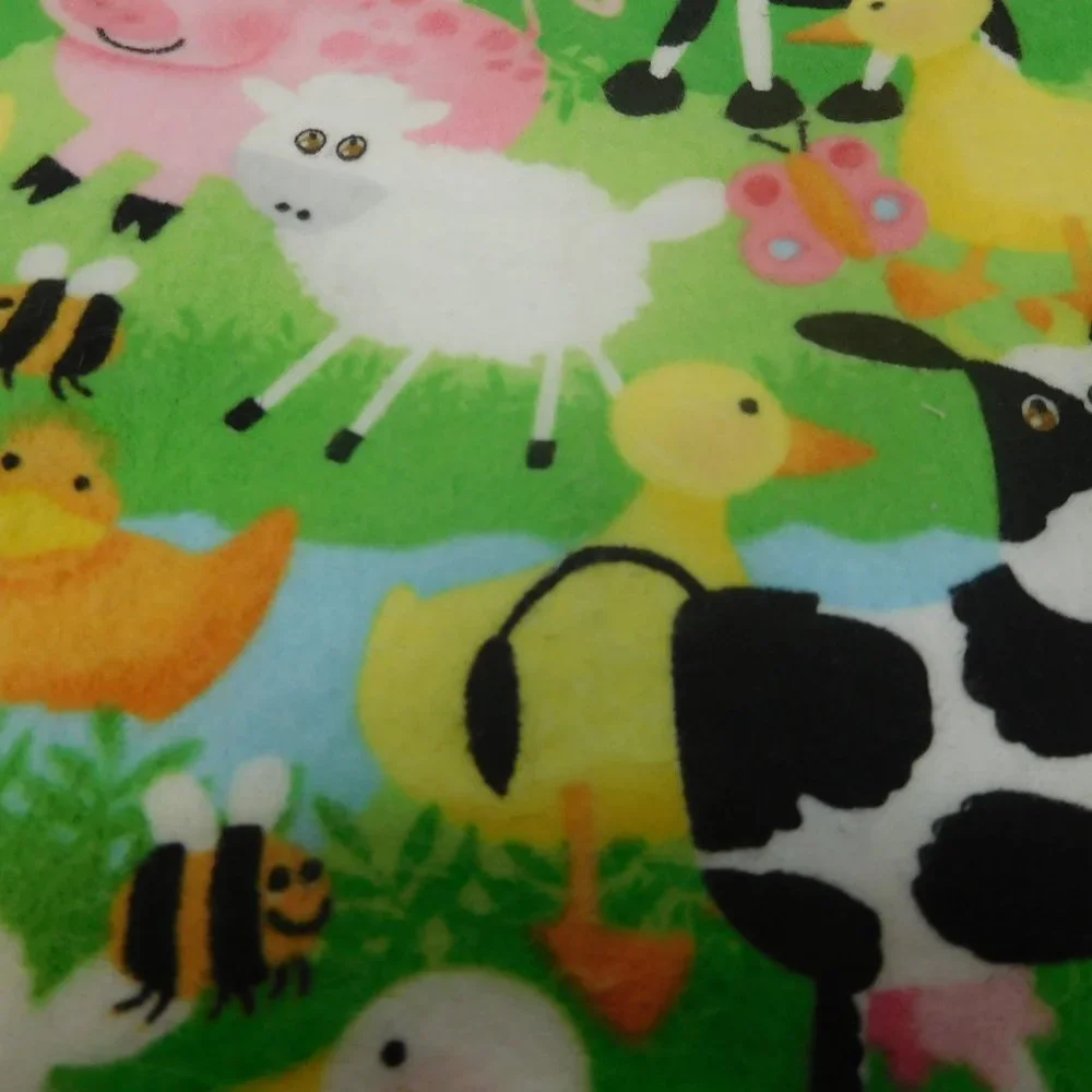 Hand Crafted Cotton Flannel Baby Washclothes insects & Butterflys (2) 7.5 x 7.5